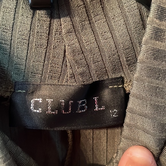 Olive Green Cold Shoulder Dress Size 12 - Picture 3 of 3